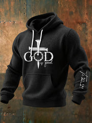 Men's God Is Good All The Time Casual Printed  Hoodie