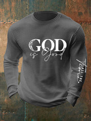 Men's God Is Good All The Time Waffle Long Sleeve T-Shirt