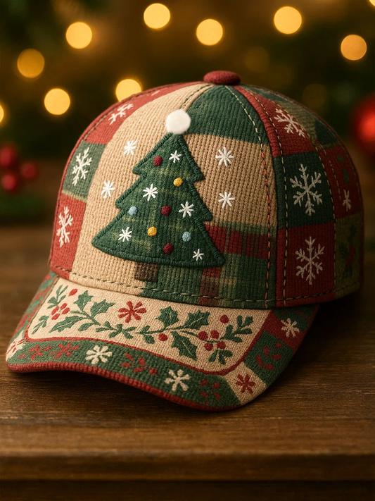 Christmas Tree Art Print Casual Unisex Hat