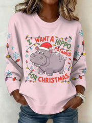 Women's Funny Christmas Printed Sweatshirt