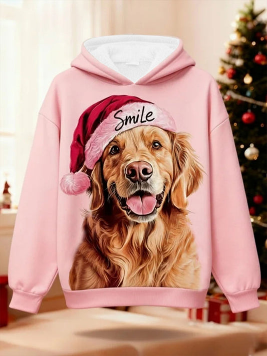 Women's Christmas Golden Retriever Regular Sweatshirt