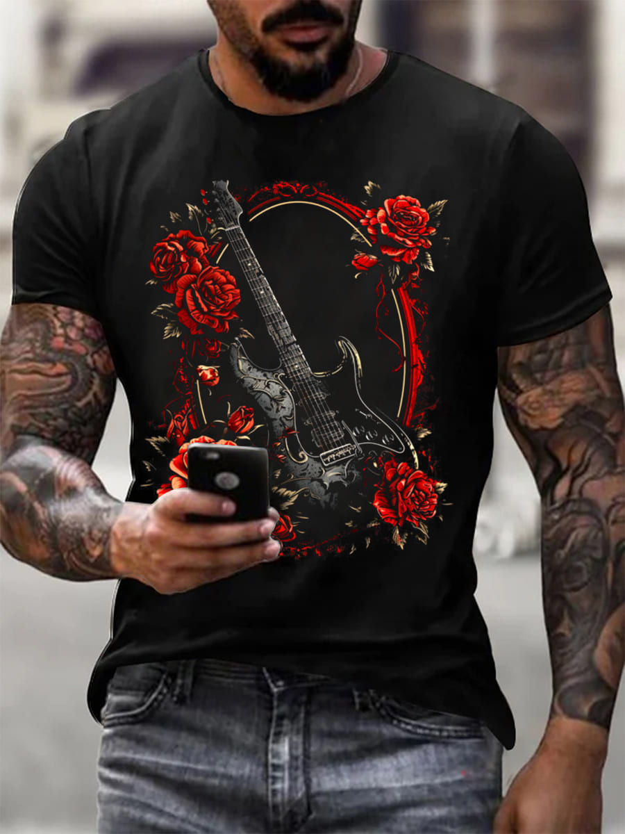 Men's Rock Band Printed T-shirt