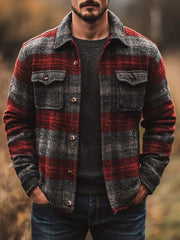 Men's Casual Checkered Jacket
