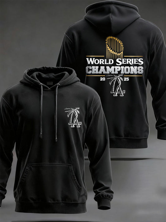 Men's Baseball World Series Champions 2025 Print Casual Hoodie