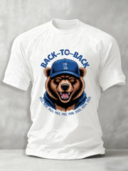 Men's Back To Back Baseball World Series Champions 2025 Print Casual Tee