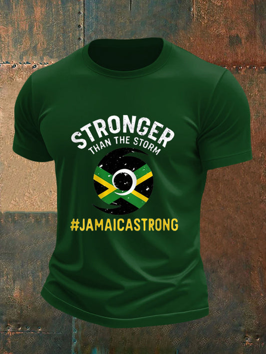 Men's Hurricane Melissa Jamaica Stronger Than The Storm Pray For Jamaica Tee