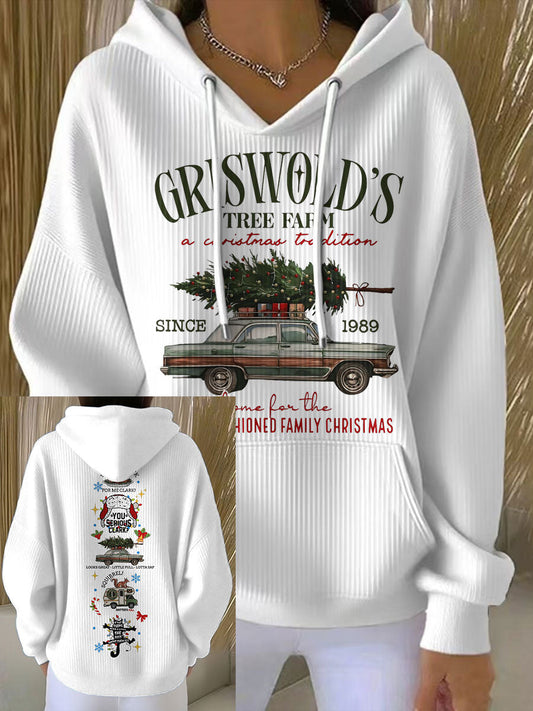 Women's Funny Christmas Printed Hoodie