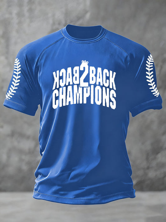 Men's Back To Back Baseball Short Sleeve T-shirt
