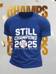 Men's Baseball World Series Champions 2025 Print Casual Tee