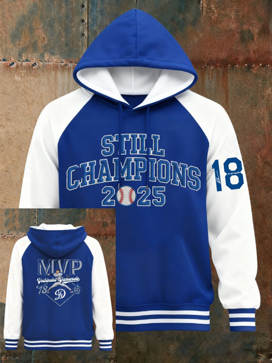 Men's Los Angeles Dodgers Yohji Yamamoto MVP World Series Champion 2025 Reversible Baseball Hoodie