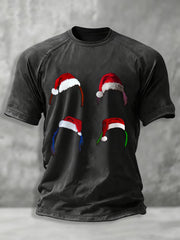 Men's Rock Band Merry Christmas Printed T-shirt