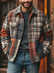 Men's Casual Checkered Jacket