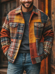 Men's Casual Checkered Jacket