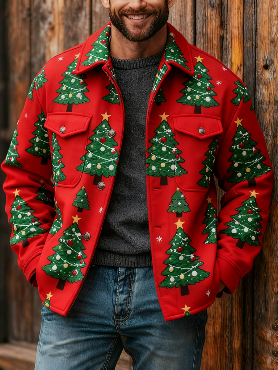 Men's Merry Christmas Casual Comfortable Long Sleeve Outerwear