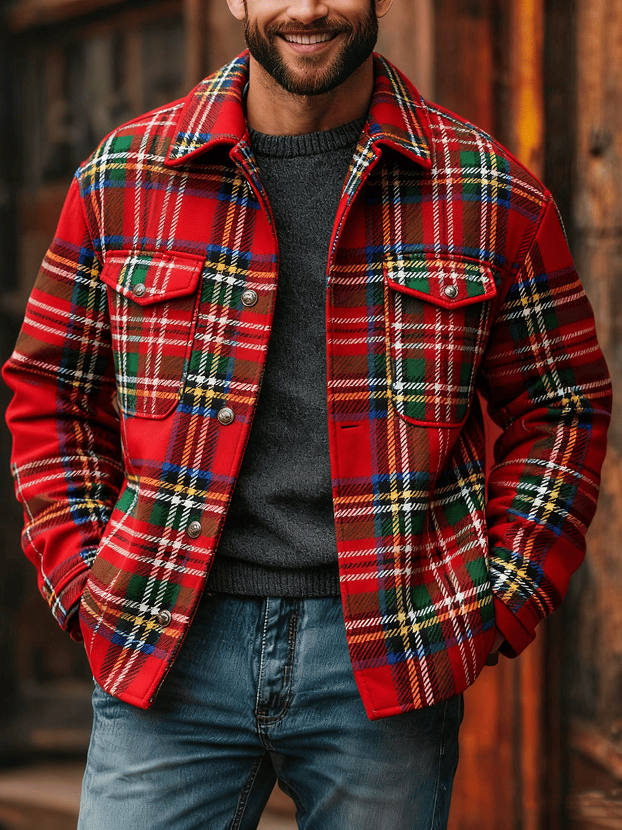 Men's Merry Christmas Casual Comfortable Long Sleeve Outerwear