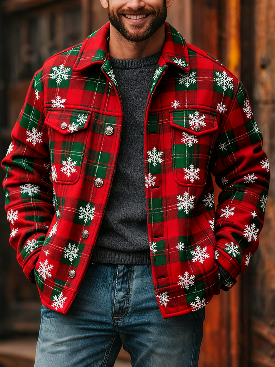 Men's Merry Christmas Casual Comfortable Long Sleeve Outerwear