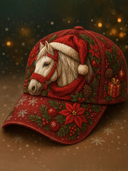 Christmas Horse Art Hat