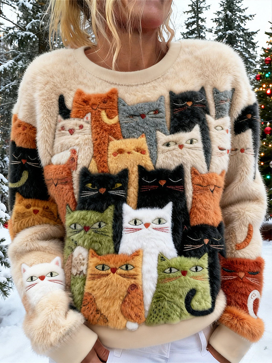 Women's Flannel Cats Sweatshirts