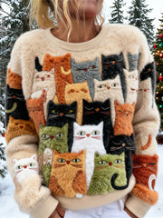Women's Flannel Cats Sweatshirts