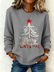 Women's Christmas Cross Print Casual Sweatshirt