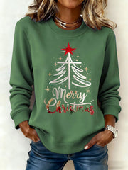Women's Christmas Cross Print Casual Sweatshirt