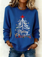 Women's Christmas Cross Print Casual Sweatshirt