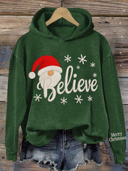 Women's Christmas Believe Casual Hoodie