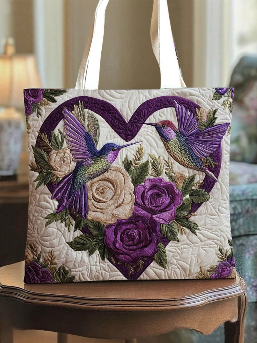 Alzheimer's Awareness Art Purple Floral Printed Bags