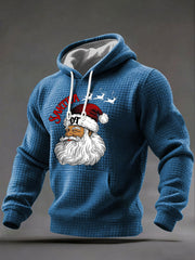 Men's Santa Claus FDT Print Casual Hoodie