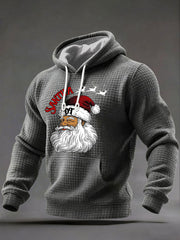 Men's Santa Claus FDT Print Casual Hoodie