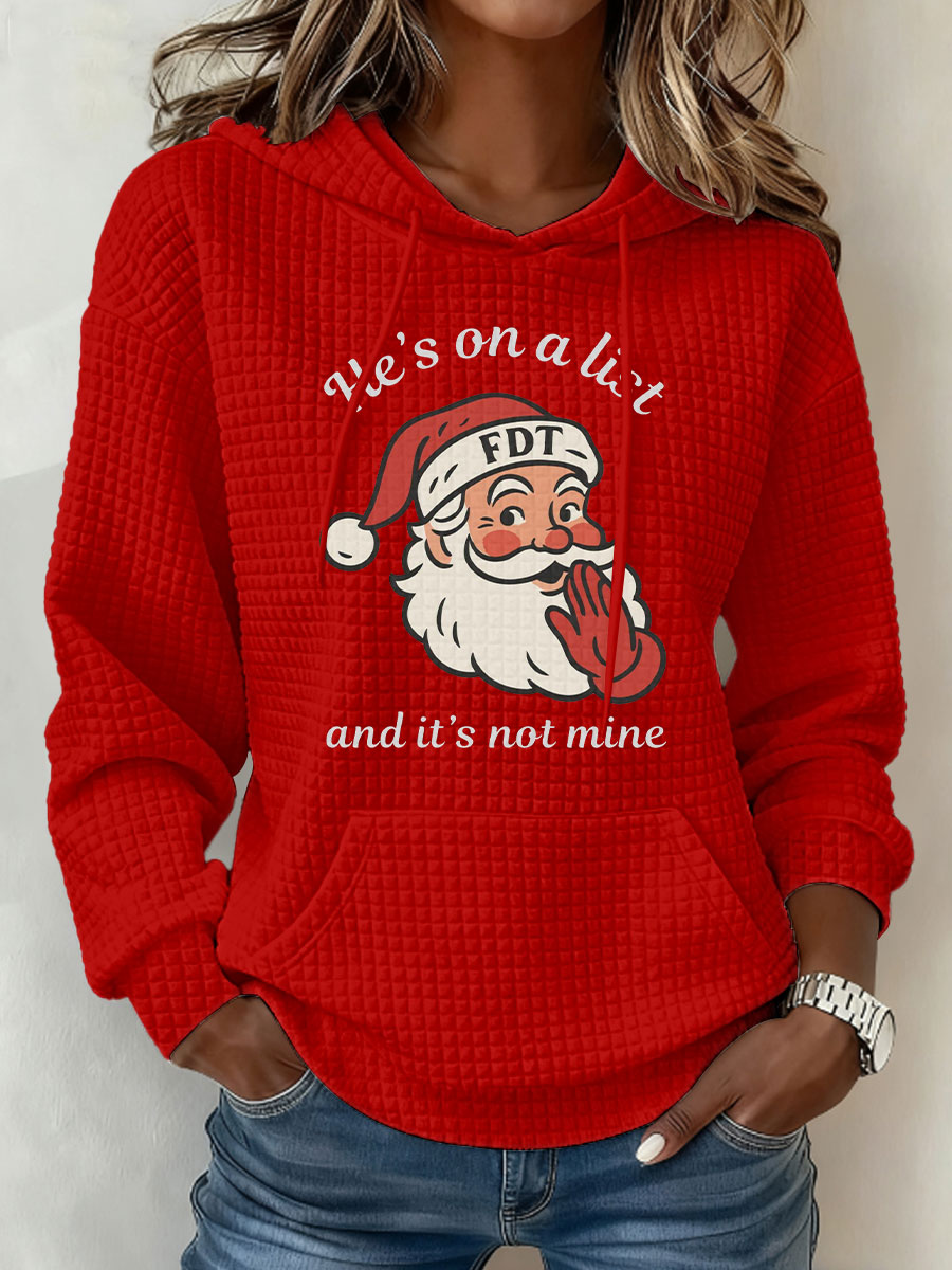 Women's Santa Claus FDT Print Hoodie