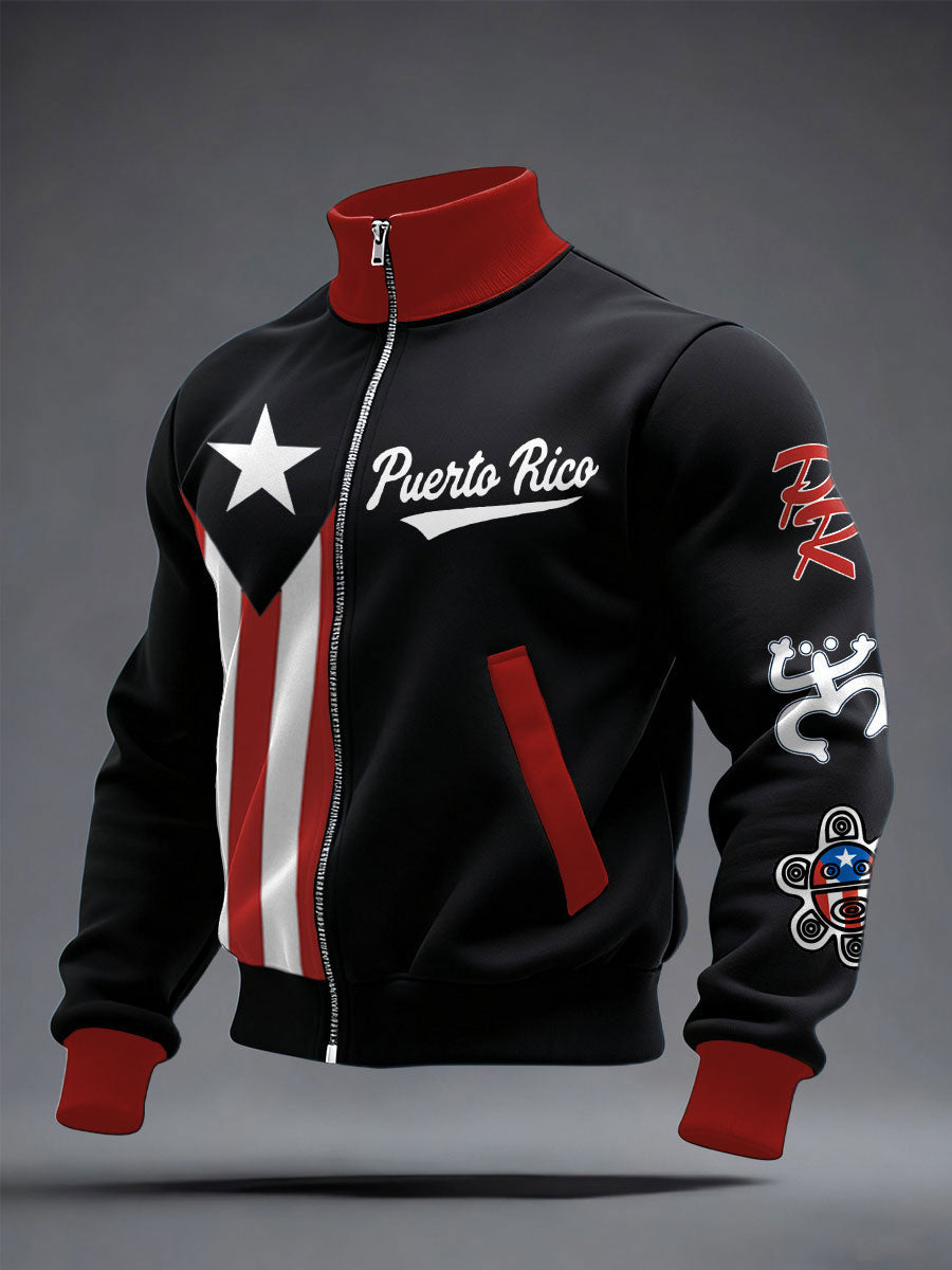 Men's Puerto Rico Proud Printed Coat