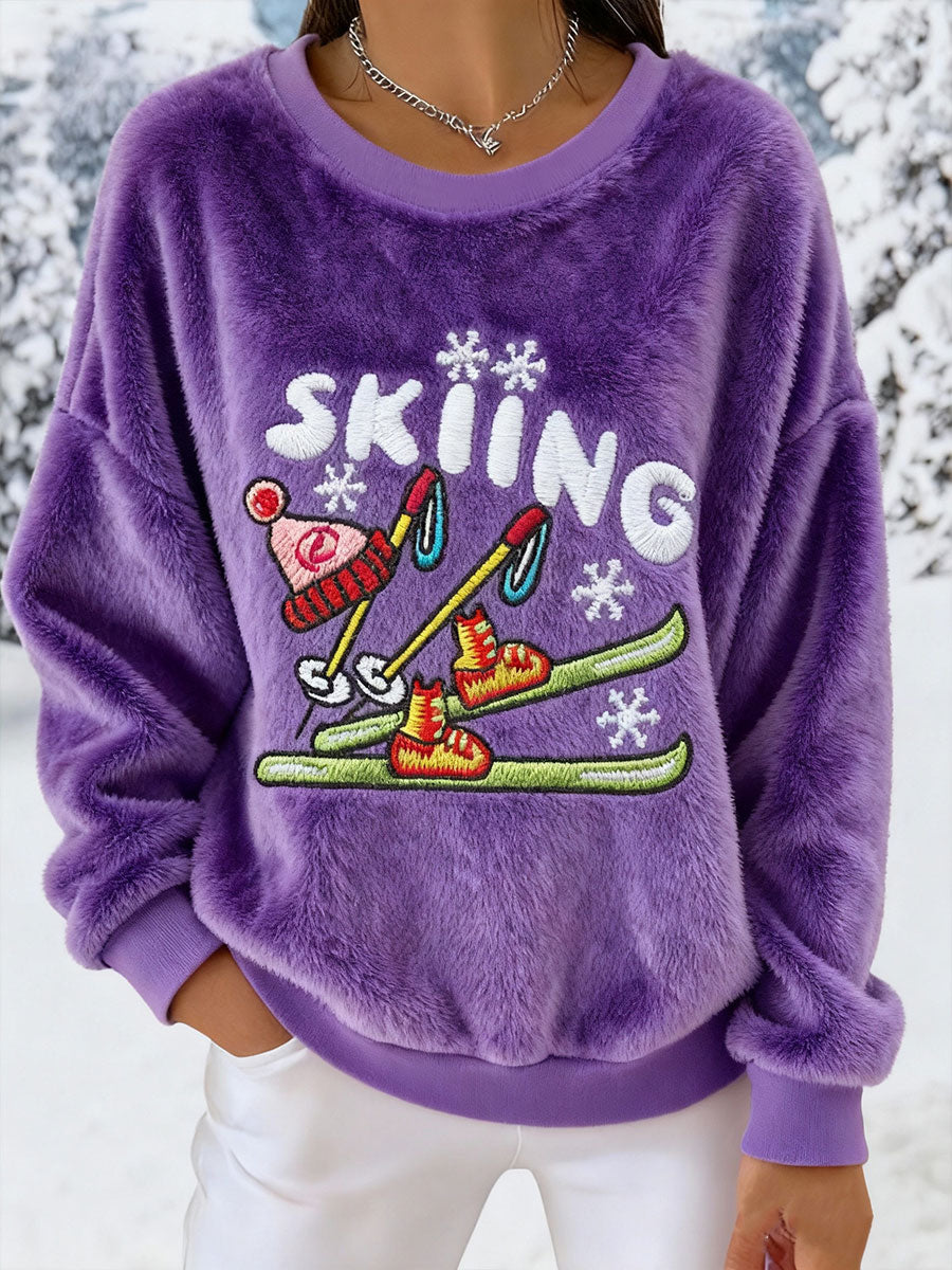 Women's Flannel Ski Sweatshirts