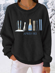 Women's Ski Print Casual Top