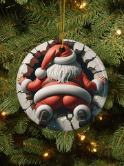 Merry Christmas 3D Art Printed Acrylic Decorative Ornament