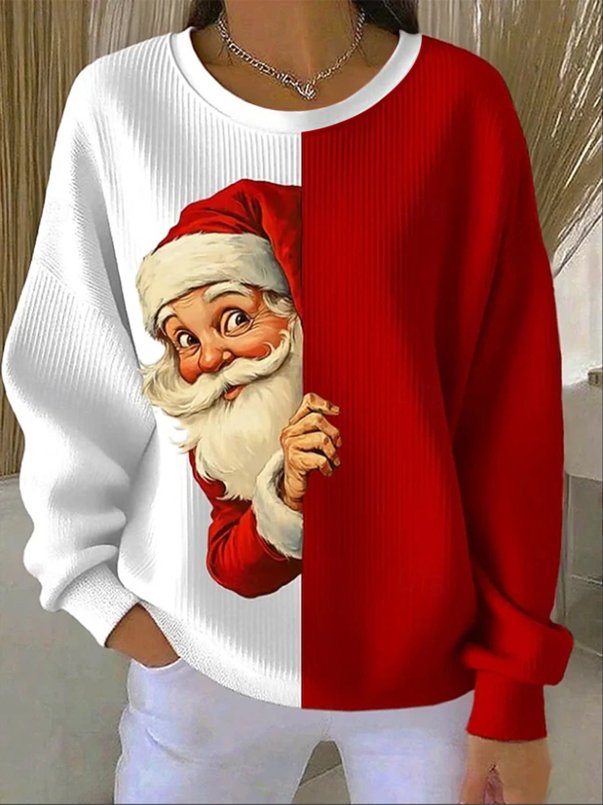 Women's Christmas Print Casual Sweatshirt