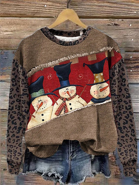 Women's Christmas Art Printed Sweatshirt