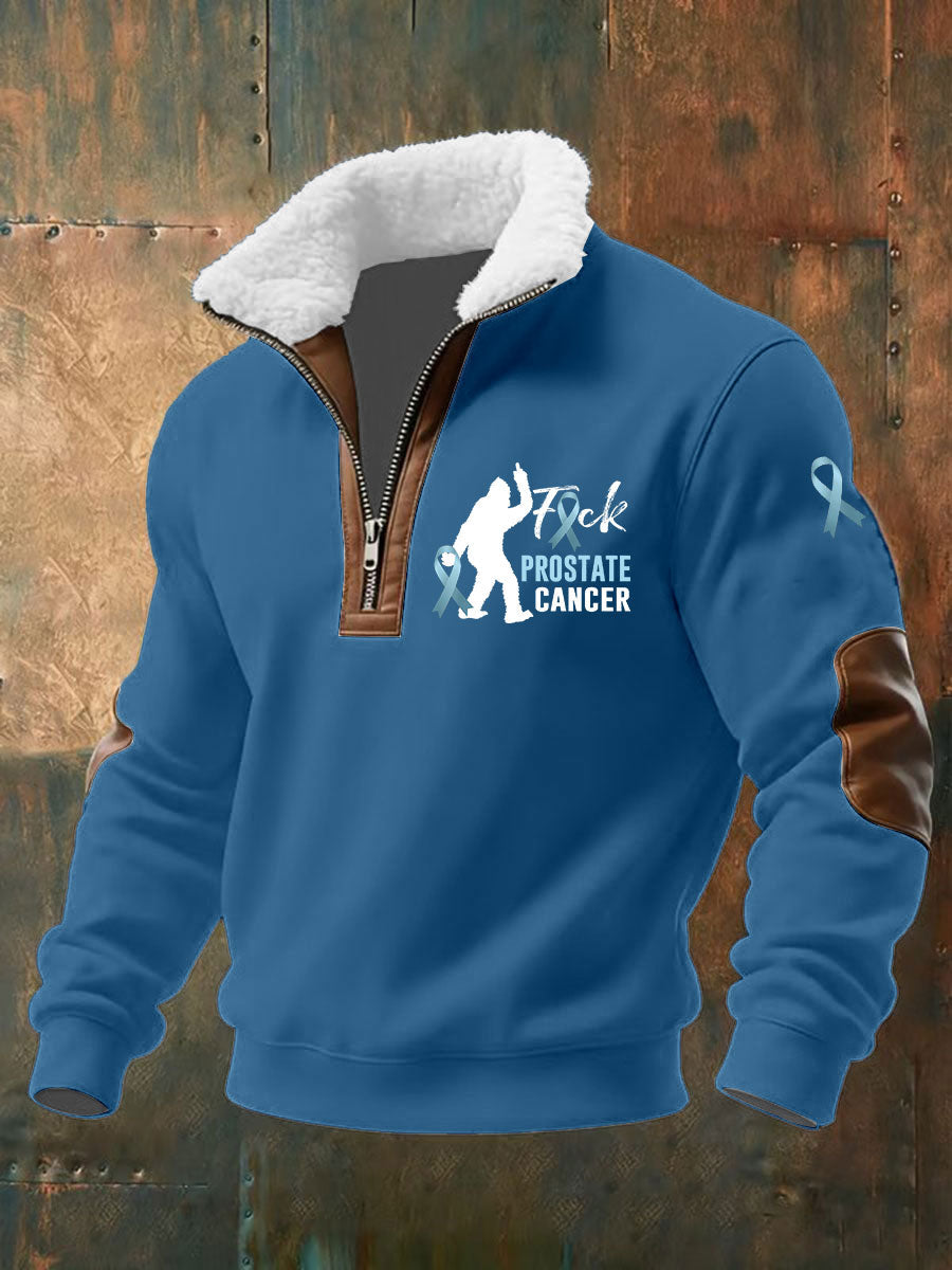 Men's Prostate Cancer Awareness Printed Casual Top