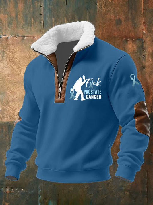 Men's Prostate Cancer Awareness Printed Casual Top