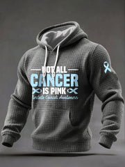 Men's Prostate Cancer Awareness Printed Casual Hoodie