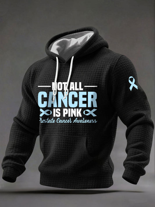 Men's Prostate Cancer Awareness Printed Casual Hoodie
