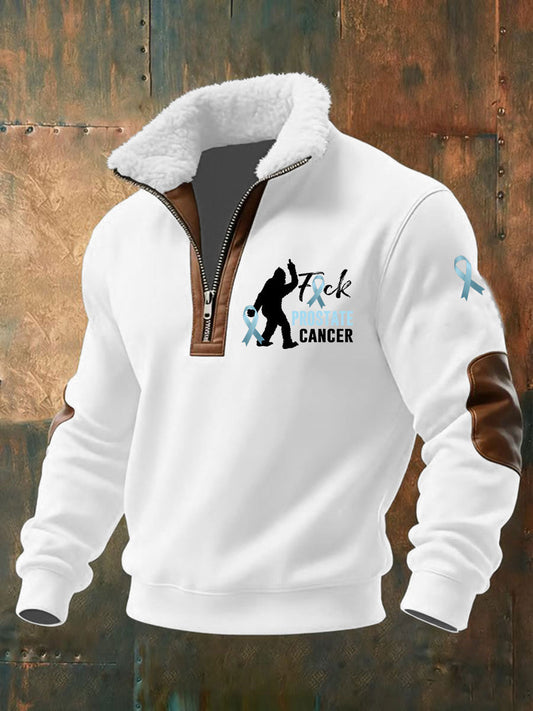 Men's Prostate Cancer Awareness Printed Casual Top