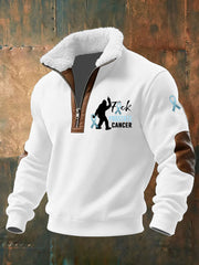 Men's Prostate Cancer Awareness Printed Casual Top