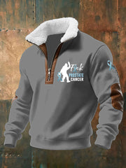 Men's Prostate Cancer Awareness Printed Casual Top