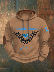 Men's Prostate Cancer Awareness Print Casual Hoodie