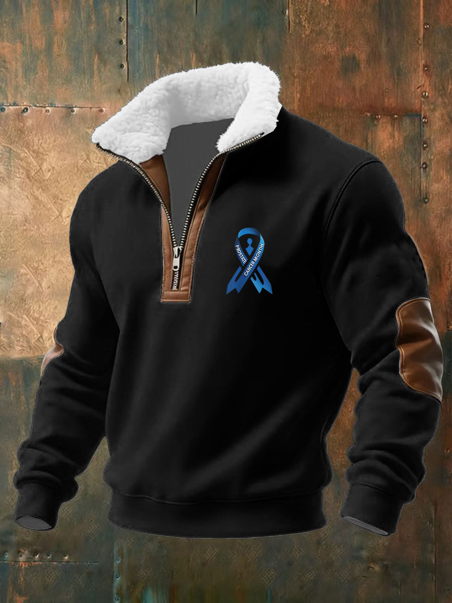 Men's Prostate Cancer Awareness Printed Casual Top
