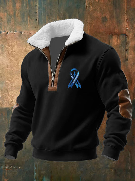 Men's Prostate Cancer Awareness Printed Casual Top