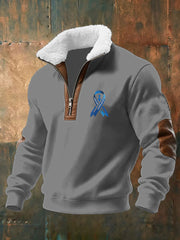 Men's Prostate Cancer Awareness Printed Casual Top