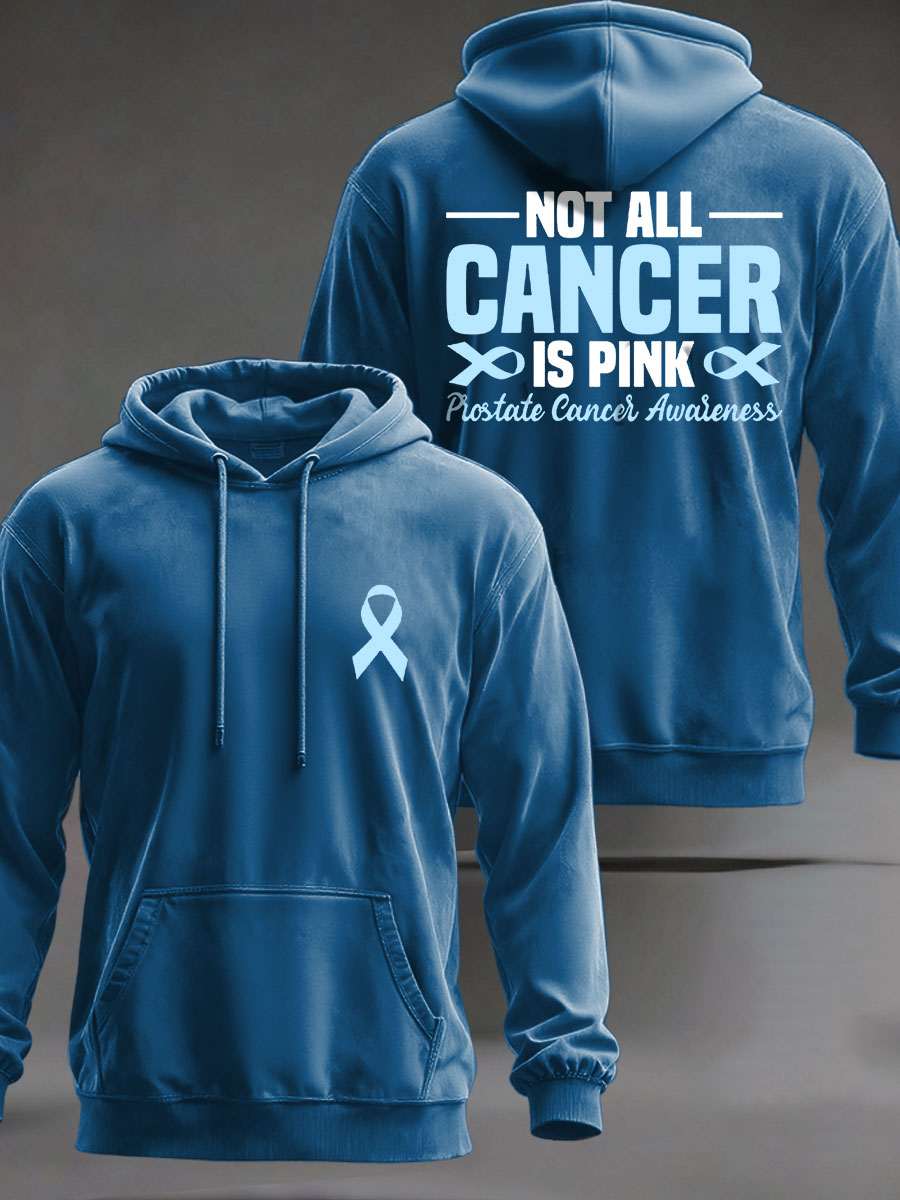 Men's Prostate Cancer Awareness Printed Casual Hoodie