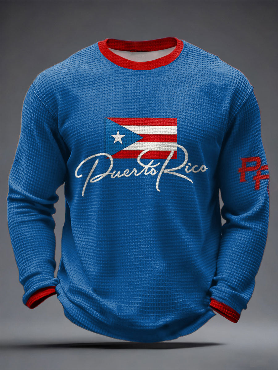 Men's Puerto Rico Printed Waffle Tops